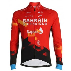 Maillot vélo 2021 Team Bahrain Victorious Manches Longues N001